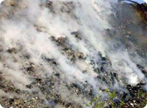 фото Возгорание на полигоне ТБО ликвидировано