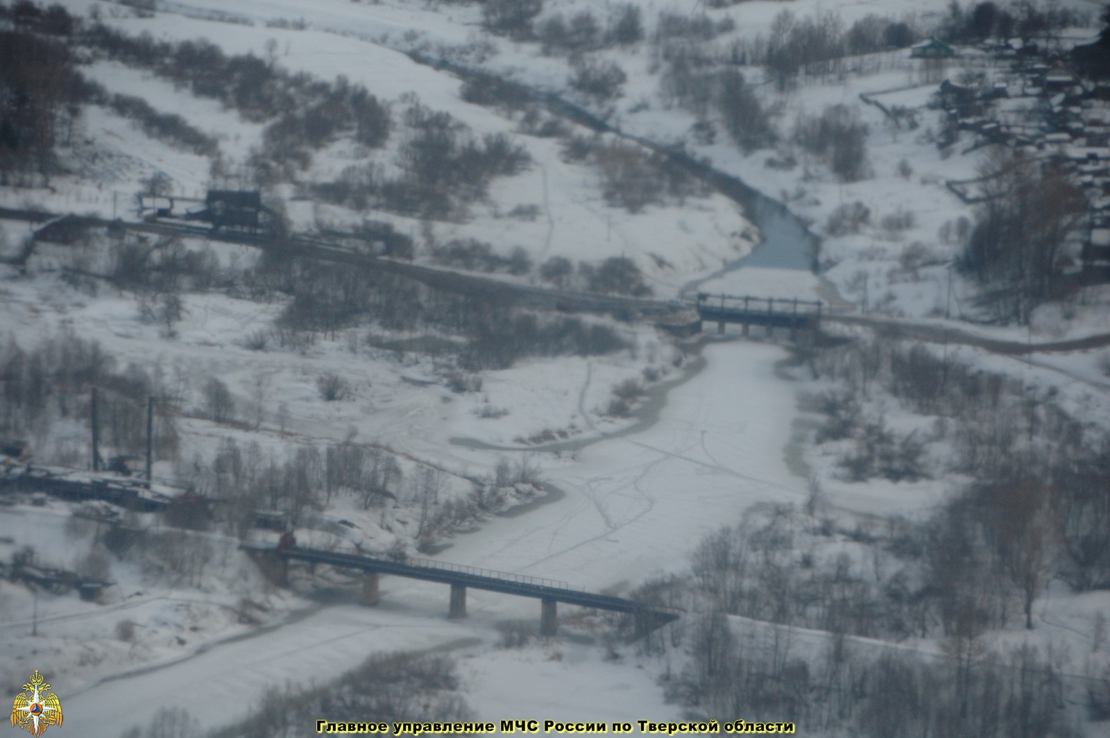 Воздушная разведка паводковой обстановки на территории Тверской области