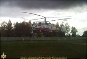 Санитарный вылет вертолета КА-32А в г. Нелидово