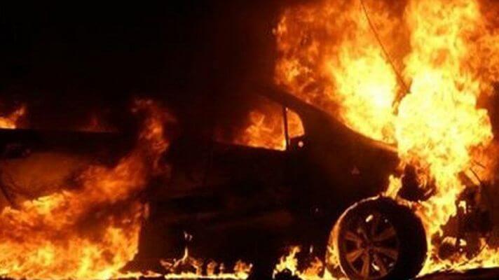 В Кимрах сгорел автомобиль