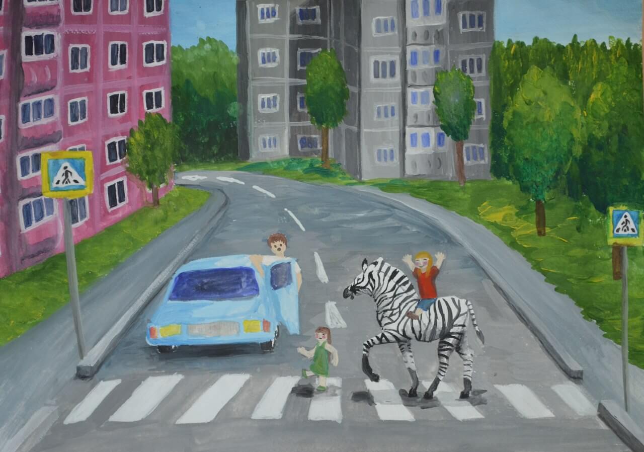 В Удомельском районе прошел конкурс рисунков и плакатов "Безопасная магистраль"