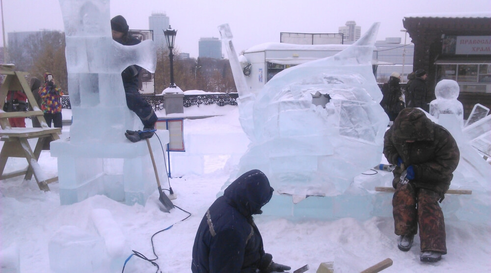 Братья Григорьевы из Спировского района завоевали специальный приз Международного фестиваля ледовой скульптуры
