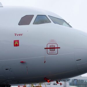 фото Самолету авиакомпании Россия присвоили имя "Тверь"