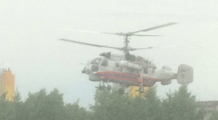 Санитарный вертолет МЧС экстренно доставил в областную больницу жителя Калязинского района