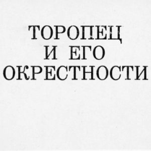 скачать книгу Торопец и его окрестности