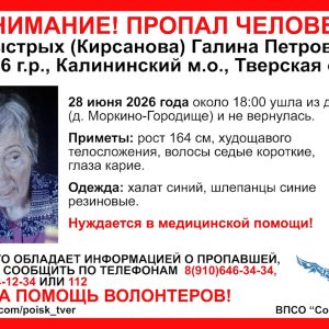 фото В Калининском м.о. пропала пожилая женщина, нуждающаяся в медицинской помощи [Найдена, жива]